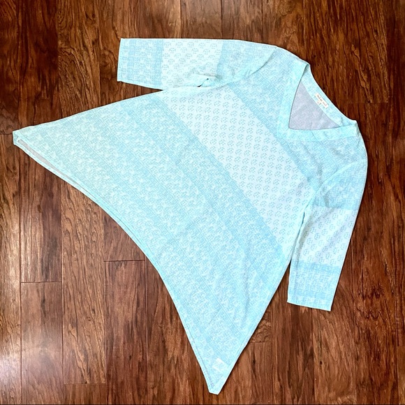 Indigo Soul Sharkbite Sheer Top Sz Large - Picture 1 of 8